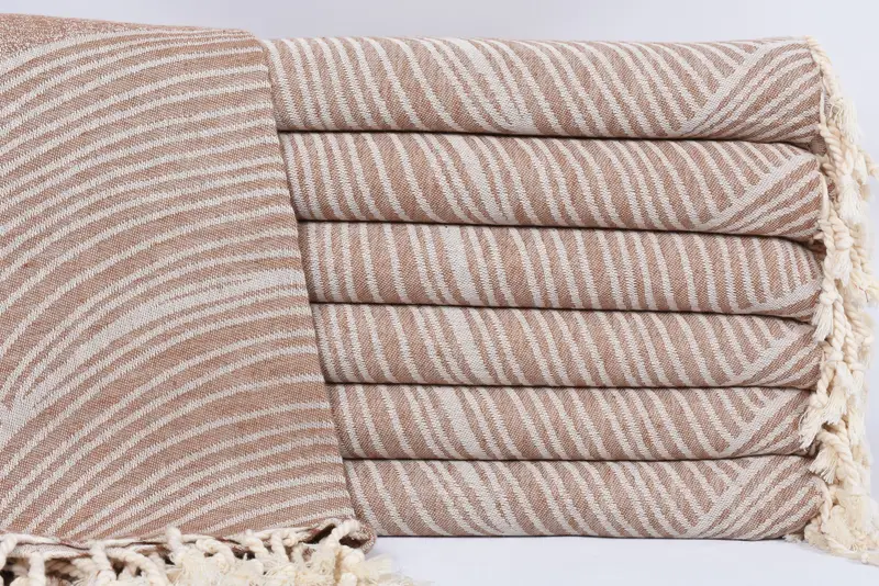 68x40 Cotton Striped Design Towel, Personalized Towel, Turkish towel bulk order for wedding gifts, Embroidered Towel, Quick-dry towel, Birthday Gift - 2