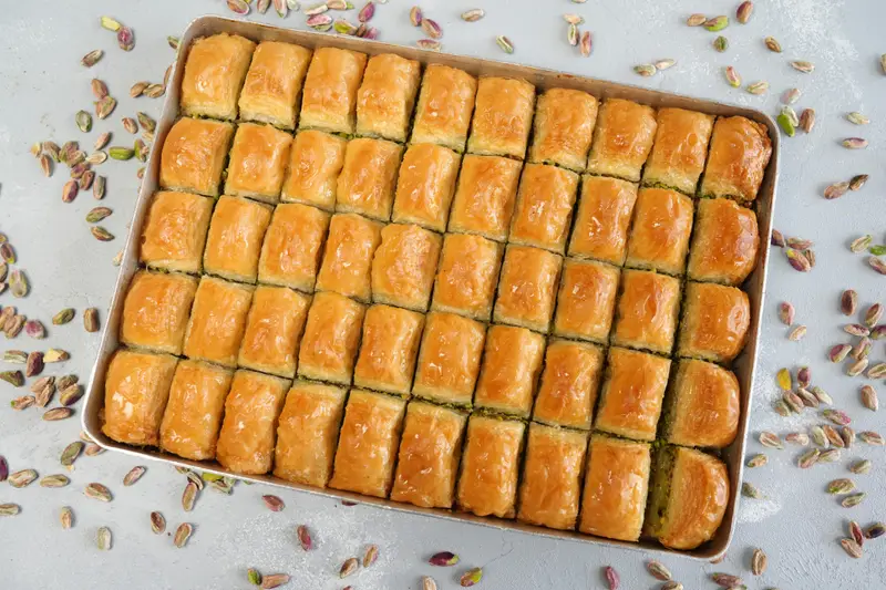 Turkish Baklava with Antep Pistachio – Handmade Fresh Gourmet Dessert, Luxury Sweet Gift - 1