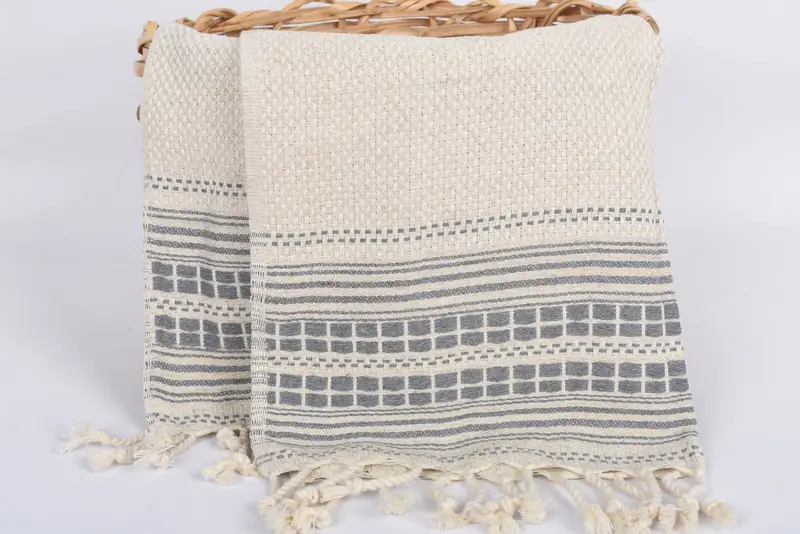 Custom Hand Towel, Custom Turkish Towel, Monogram Kitchen Towel, 40x20 Linen Striped Towel, Guest Towel, Bachelorette Party Favors, Bathroom Towels - 5