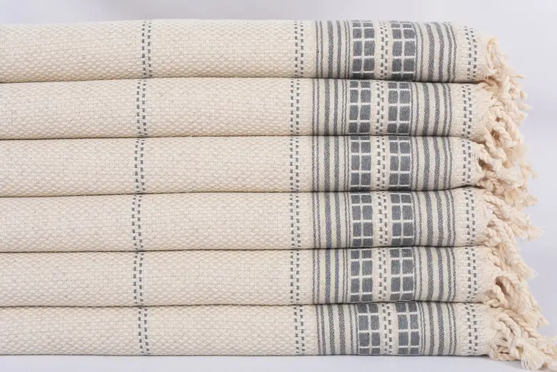 Custom Hand Towel, Custom Turkish Towel, Monogram Kitchen Towel, 40x20 Linen Striped Towel, Guest Towel, Bachelorette Party Favors, Bathroom Towels - 3