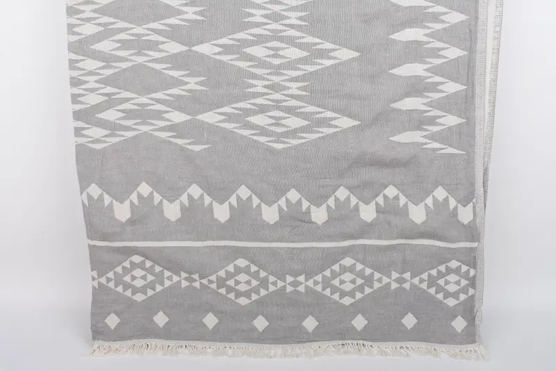Favor de la despedida de soltera, manta de lanzamiento turco, colchoneta, manta de lanzamiento, manta de algodón turco, toalla geométrica de algodón 70x60, manta tejida - 1