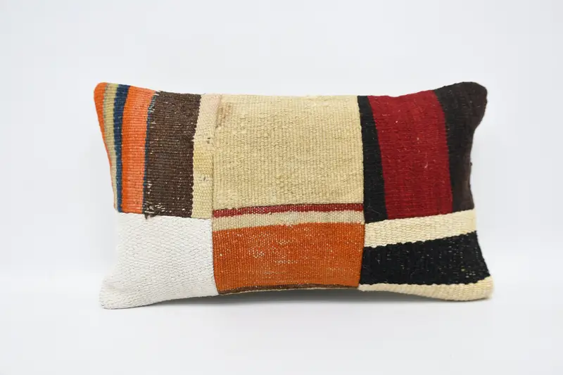 Turkish Antique Cushion Case, Striped New Home Gift Beige Cushion - 1