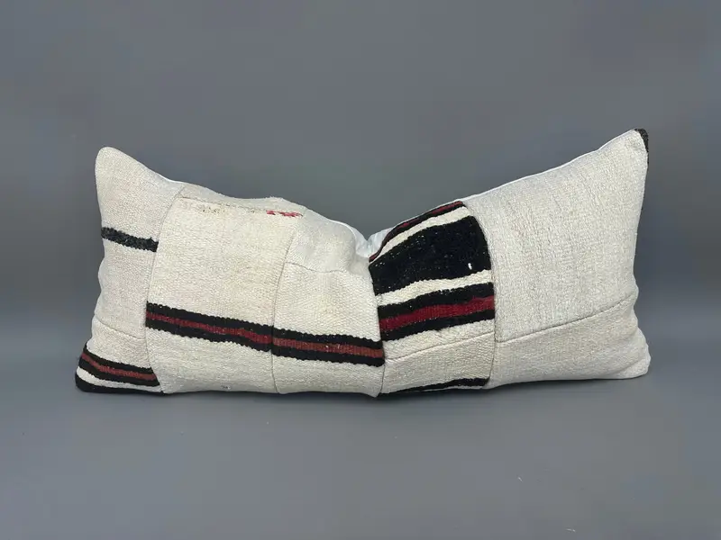 Vintage Kilim Pillow, Kilim Pillow Cover, Pillow Cover, Comfy Throw Pillow Cover, Pillow for Couch, 16x36 Beige Pillow, Sustainable Pillow Cover - 1
