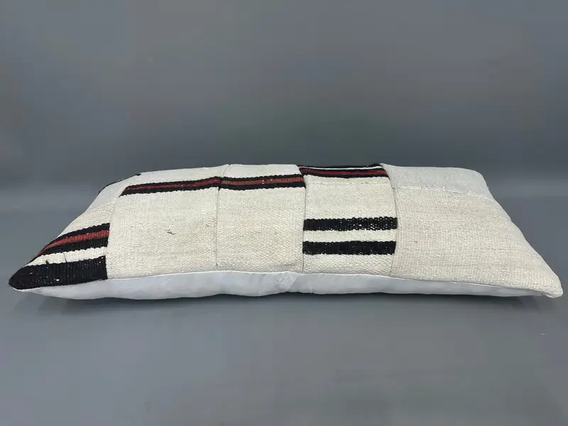 Vintage Kilim Pillow, Kilim Pillow Cover, Pillow Cover, Comfy Throw Pillow Cover, Pillow for Couch, 16x36 Beige Pillow, Sustainable Pillow Cover - 7