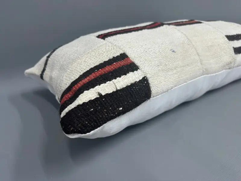 Vintage Kilim Pillow, Kilim Pillow Cover, Pillow Cover, Comfy Throw Pillow Cover, Pillow for Couch, 16x36 Beige Pillow, Sustainable Pillow Cover - 6