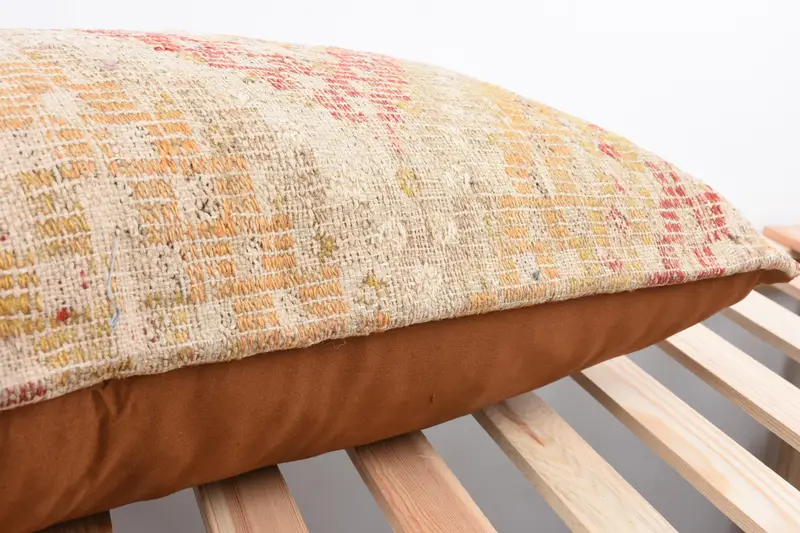 Nautical Throw Pillow Sham, Ethnical Kilim Rug Pillow, Cushion Cover, Interior Designer Pillow, 16x36 Orange Pillow Case, Gift Pillow - 7