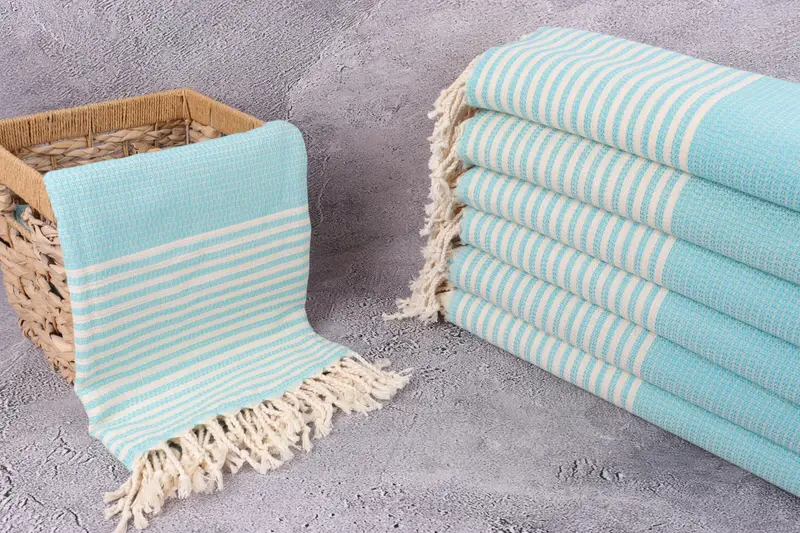 Absorbent Turkish towel, Customized Towels, Turkish beach towel, 68x40 Cotton Striped Towel, Monogrammed Beach Towel, Oversized Beach Towel - 3