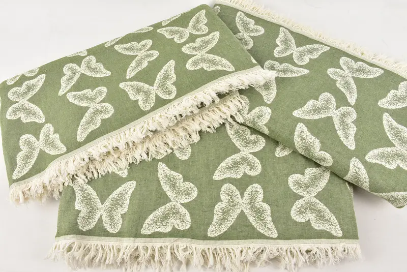 Best Friend Christmas Gift, Best Wedding Gift, Boho Throw Blankets, Bachelorette Gifts, 96x80 Cotton Butterfly Pattern Towel, Bridesmaid Gifts - 6
