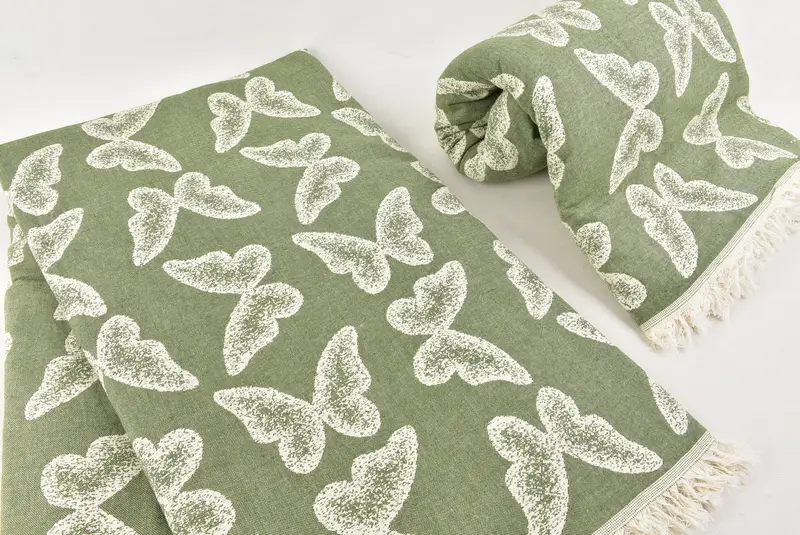 Best Friend Christmas Gift, Best Wedding Gift, Boho Throw Blankets, Bachelorette Gifts, 96x80 Cotton Butterfly Pattern Towel, Bridesmaid Gifts - 7