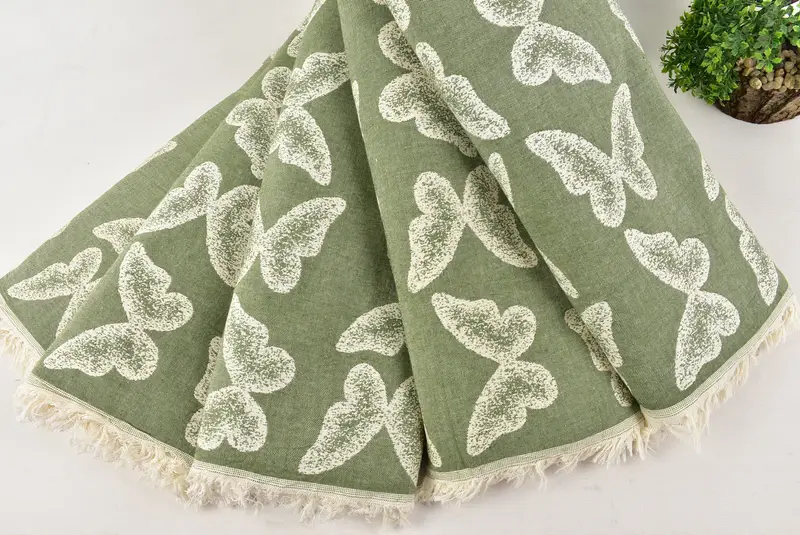 Best Friend Christmas Gift, Best Wedding Gift, Boho Throw Blankets, Bachelorette Gifts, 96x80 Cotton Butterfly Pattern Towel, Bridesmaid Gifts - 4