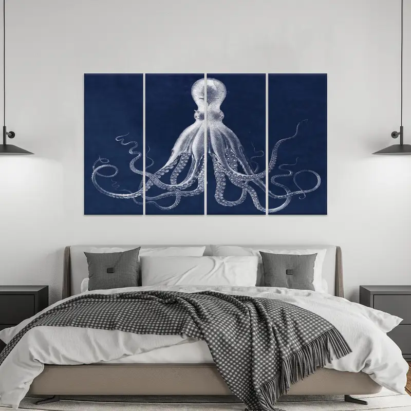 Lord Bodner Art, Octopus Art Decor, Underwater Art, Modern Canvas Decor, Trendy Artwork, Bodner Octopus,  Wall Hanging Art, Contemporary Art - 3