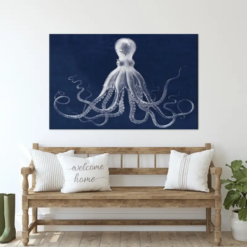 Lord Bodner Art, Octopus Art Decor, Underwater Art, Modern Canvas Decor, Trendy Artwork, Bodner Octopus,  Wall Hanging Art, Contemporary Art - 1