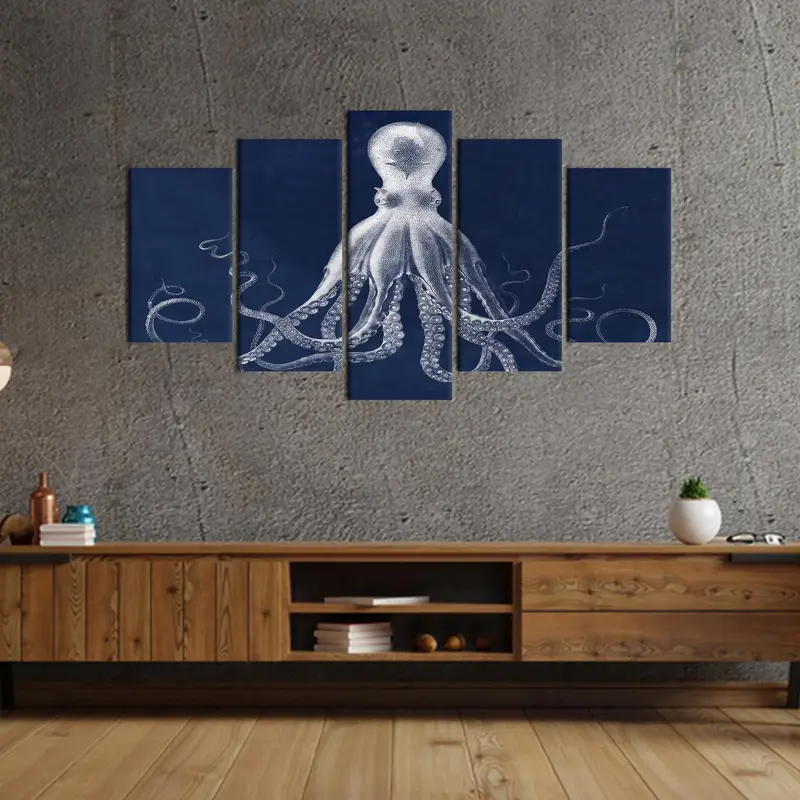 Lord Bodner Art, Octopus Art Decor, Underwater Art, Modern Canvas Decor, Trendy Artwork, Bodner Octopus,  Wall Hanging Art, Contemporary Art - 5