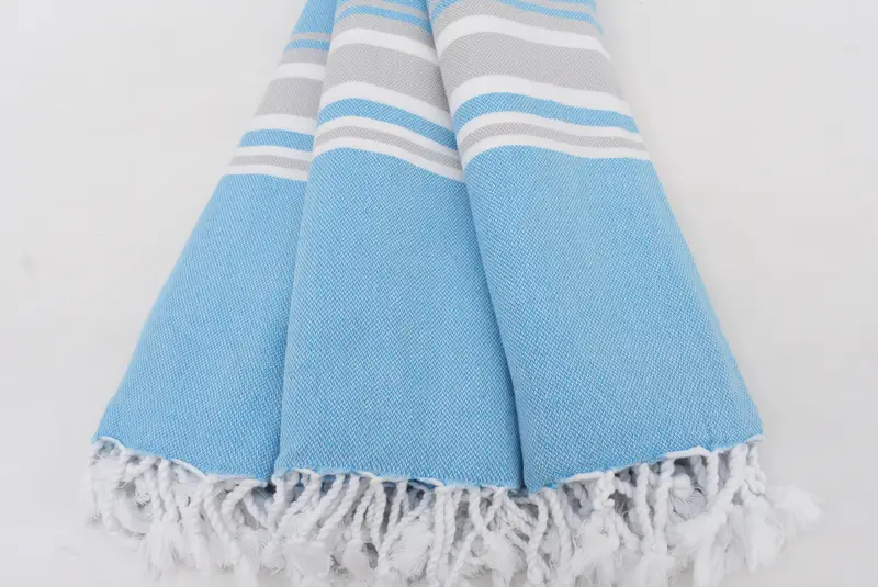 Quick-drying peshtemal towel for poolside, Organic towel, Bridal Party Gifts, 70x40 Cotton Striped Towel, Hammam towel, Custom Wedding Gifts - 3