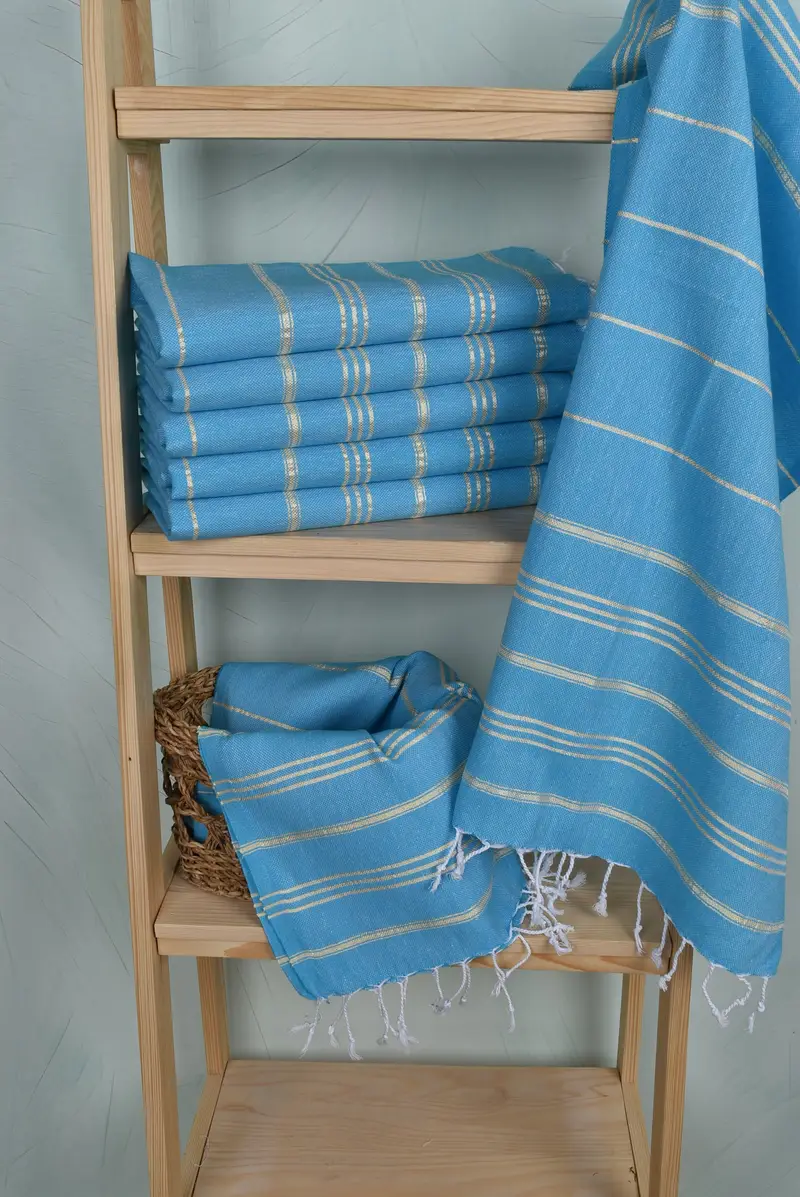 Monogram Kitchen Towel, Turkish Tea Towel, Monogram Hand Towel, 40x24 Cotton Striped Towel, Bridal Shower Gifts, Summer Gift, Turkish Towel Monogram - 3
