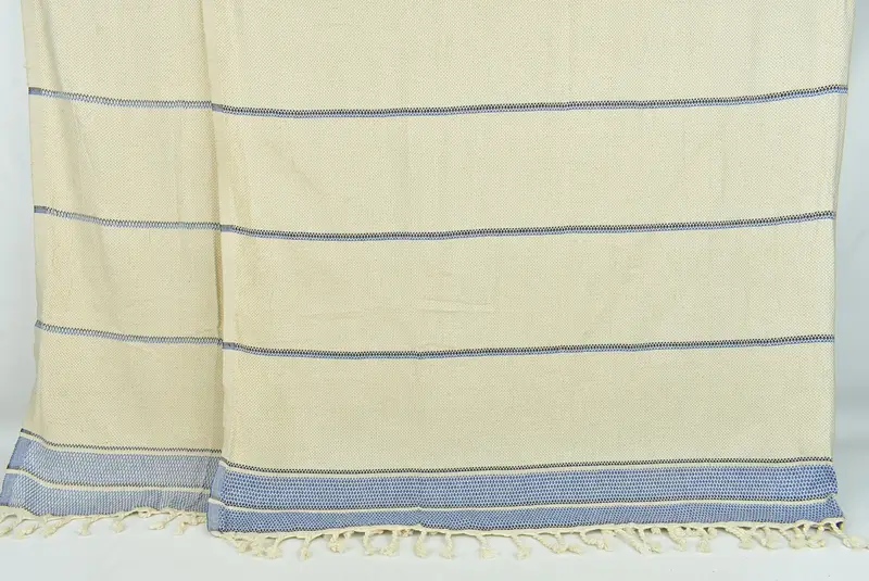 104x96 Cotton Striped Towel, Decorative Blanket, Bridal Shower Gift, Home Gift, Aesthetic Blanket, Turkish Towel Beach Blanket, Woven Throw Blanket - 7