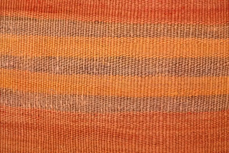 Cotton Cushion Case, Turkish Kilim Pillow, Ethnical Kilim Rug Pillow, 18x18 Orange Pillow Case, Cozy Throw Cushion, Cushion Cover, Gift Pillow - 3
