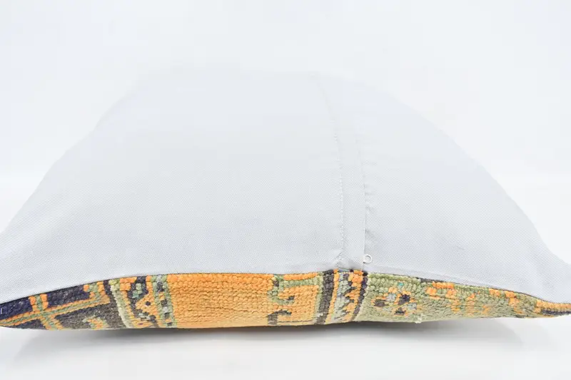 Vintage Kilim Throw Pillow, Bench Cushion, Shabby Chic Cushion Case, 28x28 Orange Pillow Sham, Vintage Kilim Pillow, Pillow Cover, Home Decor Pillow - 5