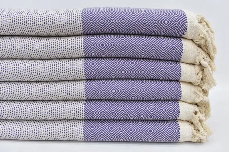 Organic Throw, Customized Turkish Blanket, Bridal Shower Favors, Woven Throw Blanket, 104x80 Cotton Diamond Towel, Personalized Gifts, Throw Blanket - 1