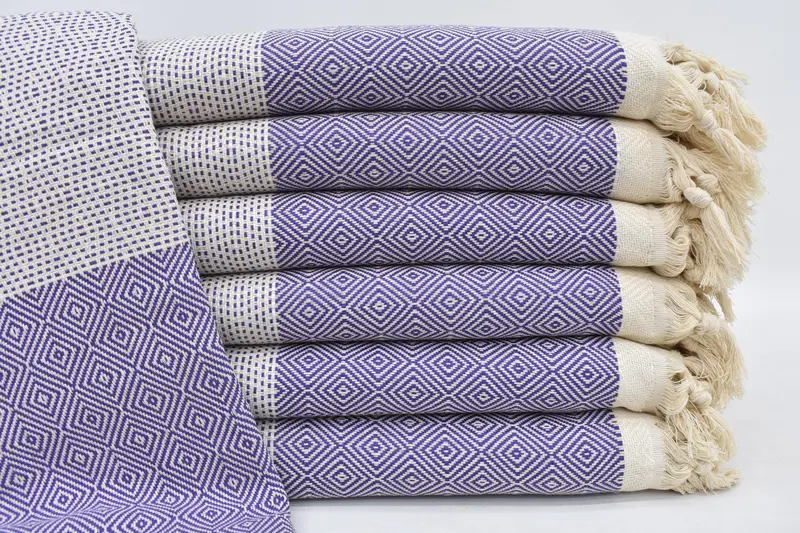Organic Throw, Customized Turkish Blanket, Bridal Shower Favors, Woven Throw Blanket, 104x80 Cotton Diamond Towel, Personalized Gifts, Throw Blanket - 2