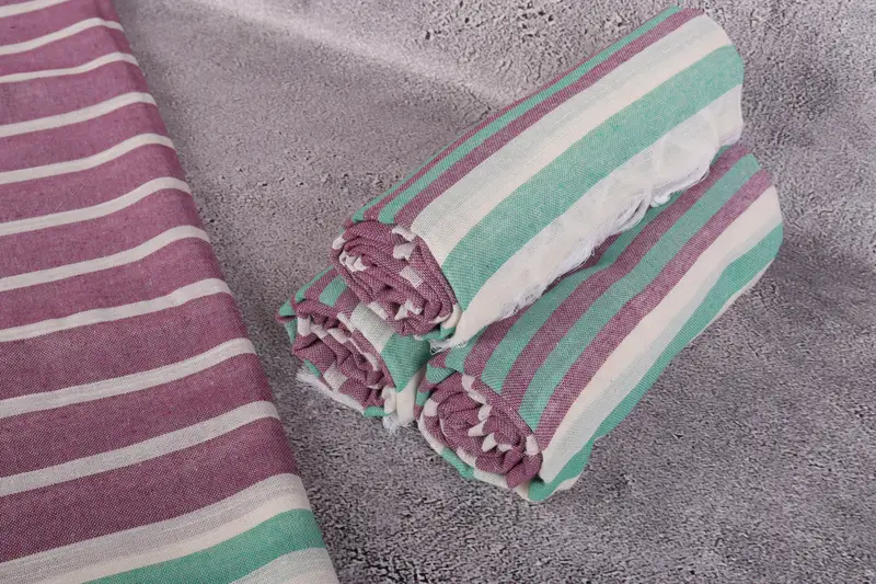Wedding Gifts Towel, Absorbent Turkish towel, 68x40 Cotton Striped Towel, Eco-friendly Turkish peshtemal towel, Bachelor Gift, Gift For Him - 8