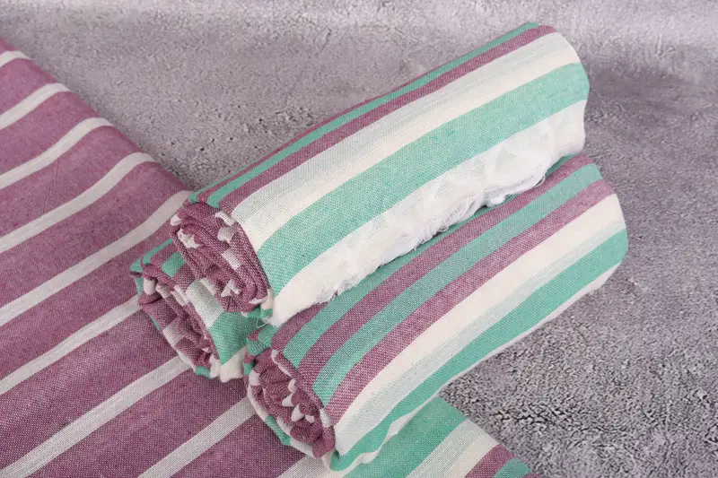 Wedding Gifts Towel, Absorbent Turkish towel, 68x40 Cotton Striped Towel, Eco-friendly Turkish peshtemal towel, Bachelor Gift, Gift For Him - 7