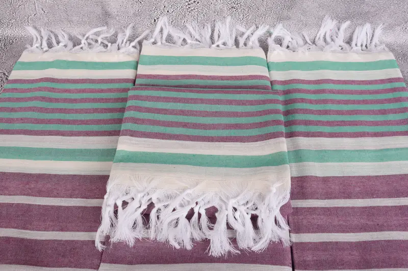 Wedding Gifts Towel, Absorbent Turkish towel, 68x40 Cotton Striped Towel, Eco-friendly Turkish peshtemal towel, Bachelor Gift, Gift For Him - 4