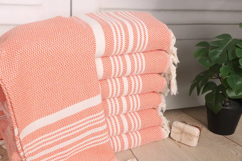 Turkish Tea Towel, Personalized Kitchen Towel, Best Friend Wedding Gift, 40x18 Cotton Striped Towel, Spa Towel, Personalized Gift, Gift For Coworker - 1