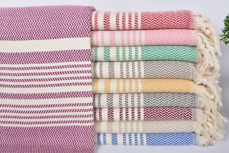 Bridal Shower Gifts, 70x40 Cotton Striped Towel, Best Friend Gift, Large Turkish Towel, Girls Weekend Getaways Gifts, Bachelorette Party Gifts - 1