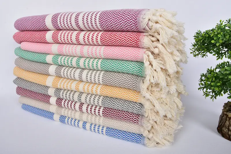 Bridal Shower Gifts, 70x40 Cotton Striped Towel, Best Friend Gift, Large Turkish Towel, Girls Weekend Getaways Gifts, Bachelorette Party Gifts - 3