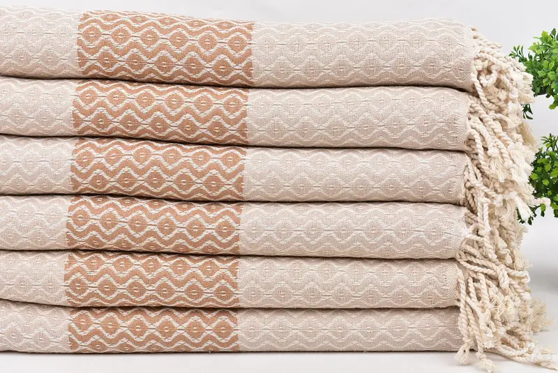 Monogram Towels, 70x40 Cotton Striped Towel, Home Gift, Bachelorette Party Favors, Turkish beach towel, Wedding Hand Made Gift, Luxury towel - 3