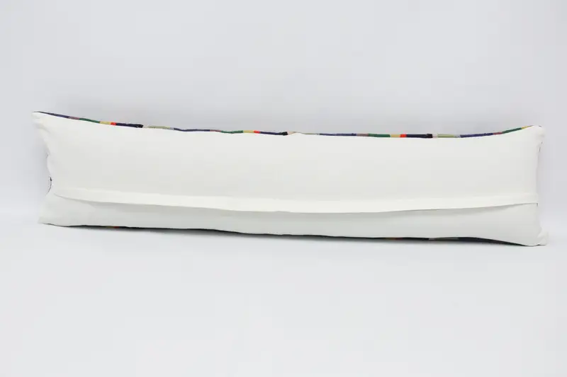 Pillow Cover, Aesthetic Cushion Cover, 12x48 Green Pillow, Pillow for Couch, Square Throw Cushion, Turkish Pillow, Vintage Kilim Throw Pillow - 6