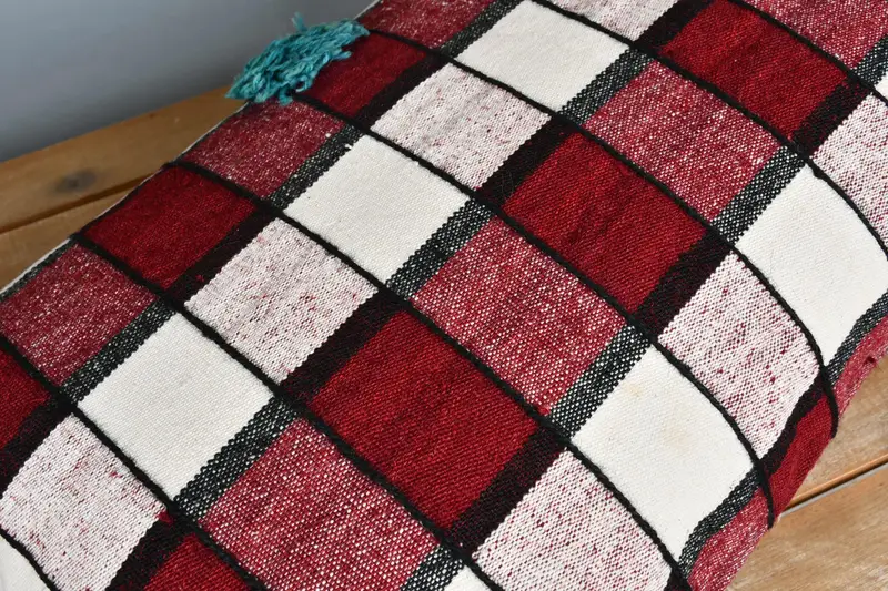 Handmade Kilim Cushion, Handmade Cushion Cover, Pillow Cover, Gift Pillow, 16x24 White Cushion, Boho Pillow Sham Cover - 4