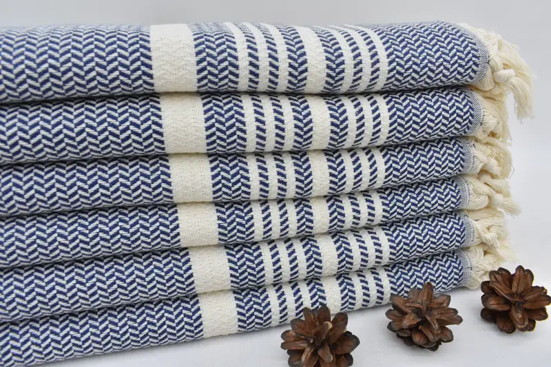 Wedding Gift, Customized Turkish Towel, 40x18 Cotton Striped Towel, Bridal Shower Gift, Monogrammed Hand Towel, Monogram Kitchen Towel, Gift Towel - 4