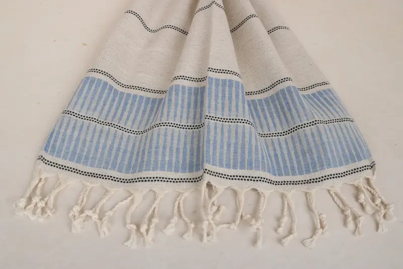 Özel el havlu, seyahat havlusu, kişiselleştirilmiş bulaşık havlu, düğün iyilikleri, onun için hediyeler, 40x20 keten çizgili havlu, organik havlu, anne için hediye - 7