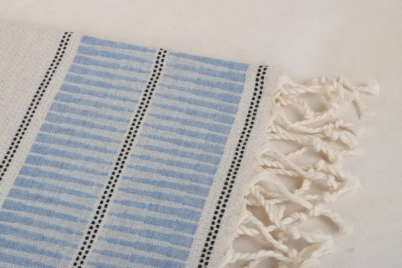 Özel el havlu, seyahat havlusu, kişiselleştirilmiş bulaşık havlu, düğün iyilikleri, onun için hediyeler, 40x20 keten çizgili havlu, organik havlu, anne için hediye - 4