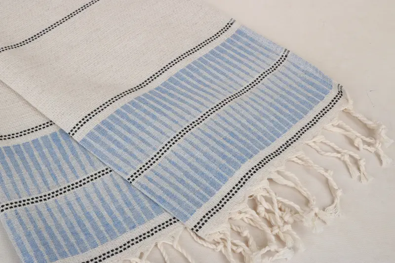 Özel el havlu, seyahat havlusu, kişiselleştirilmiş bulaşık havlu, düğün iyilikleri, onun için hediyeler, 40x20 keten çizgili havlu, organik havlu, anne için hediye - 8