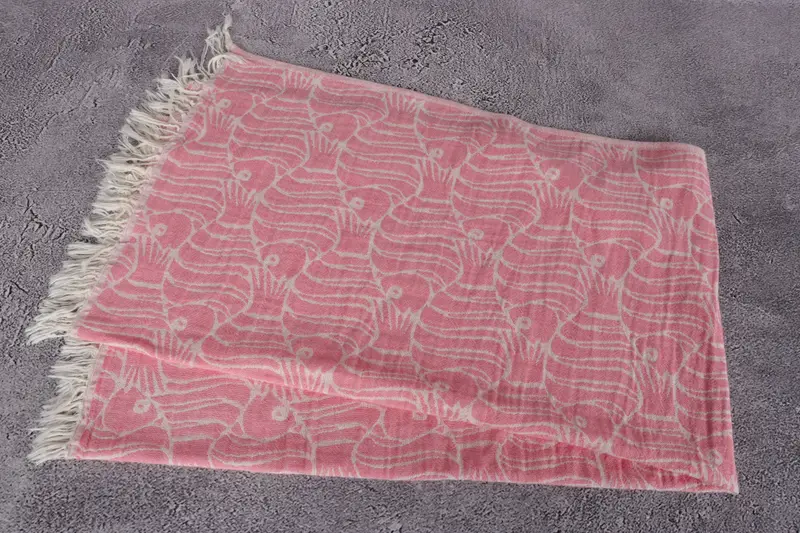 Best Friend Wedding Gift, Turkish Hand Towel, Small Bath Towels, Personalized Kitchen Towel, 40x24 Cotton Fish Design Towel, Monogram Dish Towel - 7