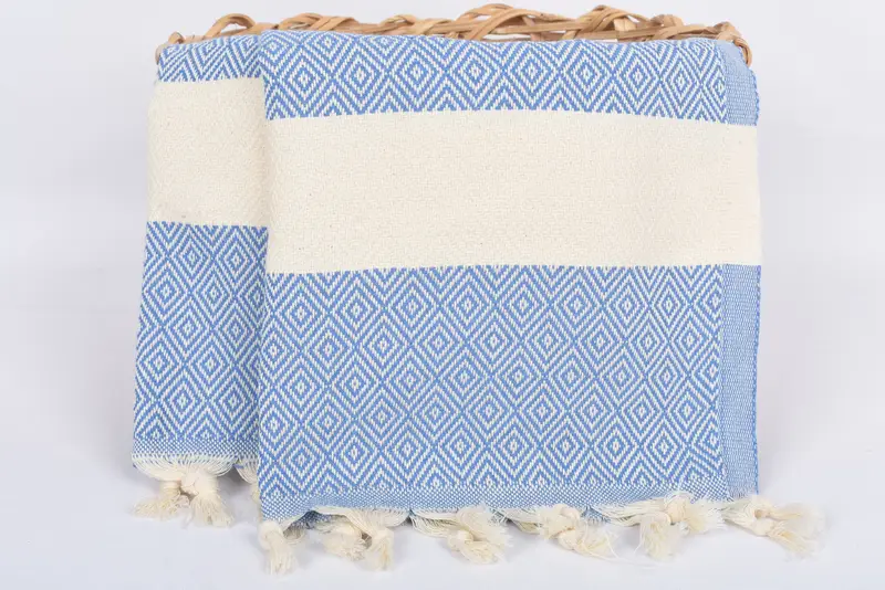 Monogrammed Hand Towel, Turkish Hand Towel, Wedding Gift, Summer Towel, Anniversary Gift For Her, Custom Turkish Towel, 36x20 Cotton Diamond Towel - 5