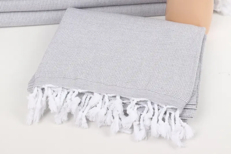 Bridal Shower Favor, Gift For Her, Quick-dry travel peshtemal towel, Monogram Turkish Towel, Beach Towel Gift, 68x40 Cotton Polka Dot Towel - 5