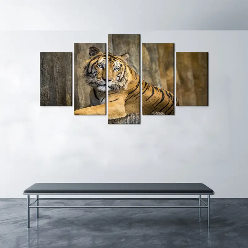 Tiger Wall Art, Wild Animal Canvas, Living Room Decor, Man Cave Decor, Big Cat Canvas, Canvas Wall Art, Home Decor, Personalized Wall Art, - 8
