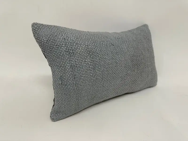 Blue Southwestern Embroidered Pillow, 12x20 Inches Throw Pillow - 3