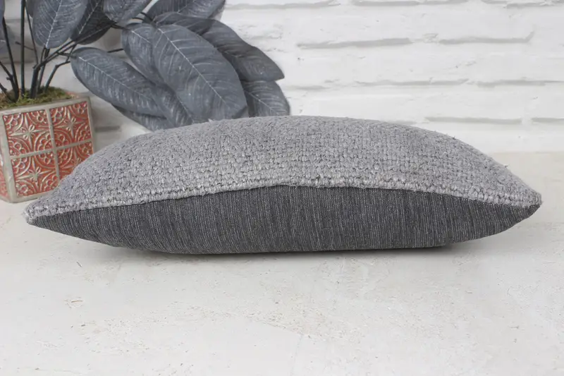 Boho Pillow Sham Cover, Pattern Throw Cushion Cover, Pillow for Couch, Kilim Pillow Cover, Pillow Sham, 8x16 Gray Pillow Cover - 5