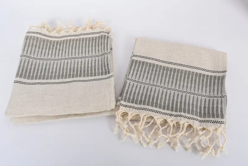 Beach Wedding Favor, Gift For Wedding Day, Small Bath Towels, Wedding Shower Gift, Monogrammed Hand Towel, Wedding Favors, 40x20 Linen Striped Towel - 7