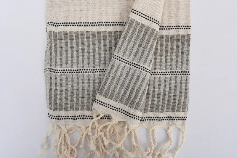 Beach Wedding Favor, Gift For Wedding Day, Small Bath Towels, Wedding Shower Gift, Monogrammed Hand Towel, Wedding Favors, 40x20 Linen Striped Towel - 8