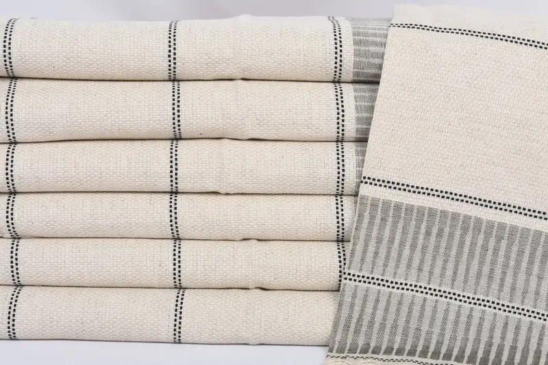 Beach Wedding Favor, Gift For Wedding Day, Small Bath Towels, Wedding Shower Gift, Monogrammed Hand Towel, Wedding Favors, 40x20 Linen Striped Towel - 2