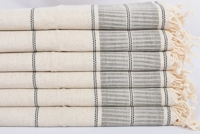 Beach Wedding Favor, Gift For Wedding Day, Small Bath Towels, Wedding Shower Gift, Monogrammed Hand Towel, Wedding Favors, 40x20 Linen Striped Towel - 3