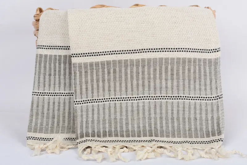 Beach Wedding Favor, Gift For Wedding Day, Small Bath Towels, Wedding Shower Gift, Monogrammed Hand Towel, Wedding Favors, 40x20 Linen Striped Towel - 5
