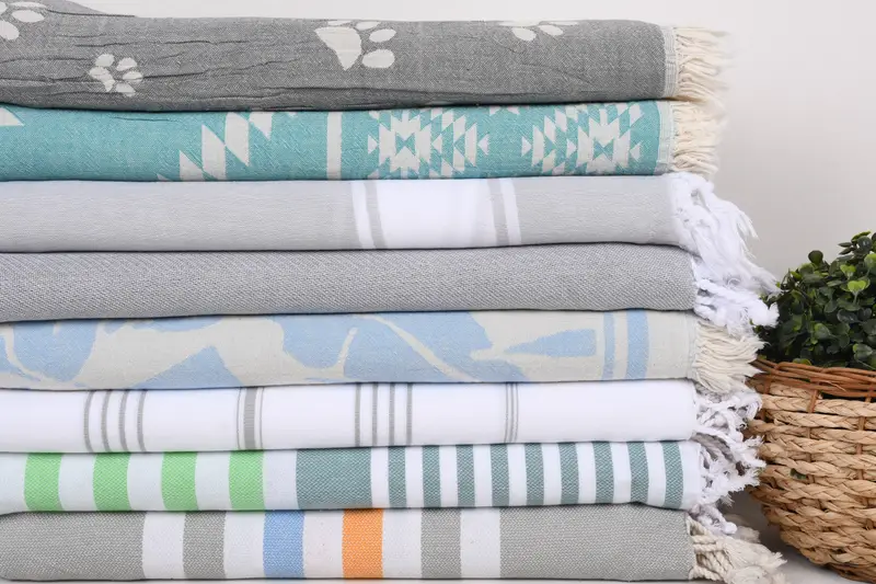 Gift Boxes Towel, Sand-free towel, Gifts For Him, Turkish beach towel with fringe, 70x40 Cotton Set of 8 Towel, Bachelorette Party Gifts - 2