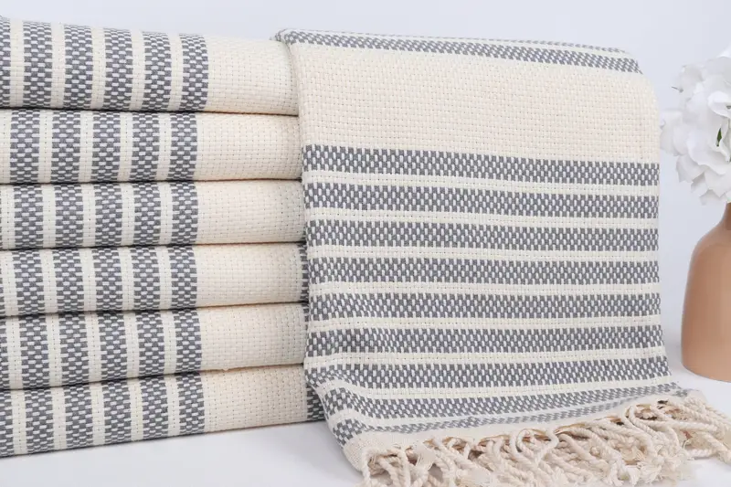 Personalized Beach Towel, Personalized Turkish Towel, Girls Weekend Favors, Custom Gift, Mother Of The Groom Gift, 70x40 Cotton Striped Towel - 2